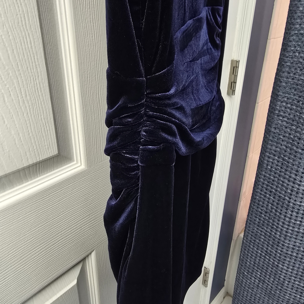 Ralph Lauren Navy Blue Velvet Dress. NWT! - Picture 8 of 12